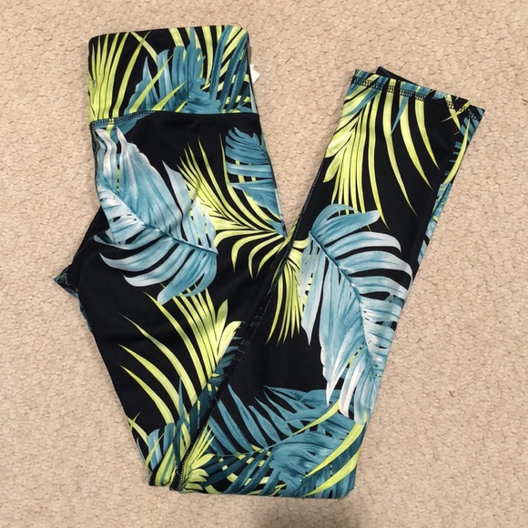 NWT Old Navy Girls Mid-Rise Elevate Leggings Size XL 14-16 tropical 🌴 - Picture 3 of 16